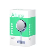 Vogue Illuminated Metal Double Sided Mirror - Silver